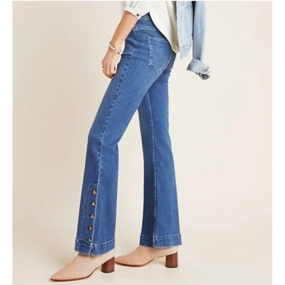 Anthropologie‎ Pilcro and the Letterpress Button Bootcut Jeans Women's Size 25
